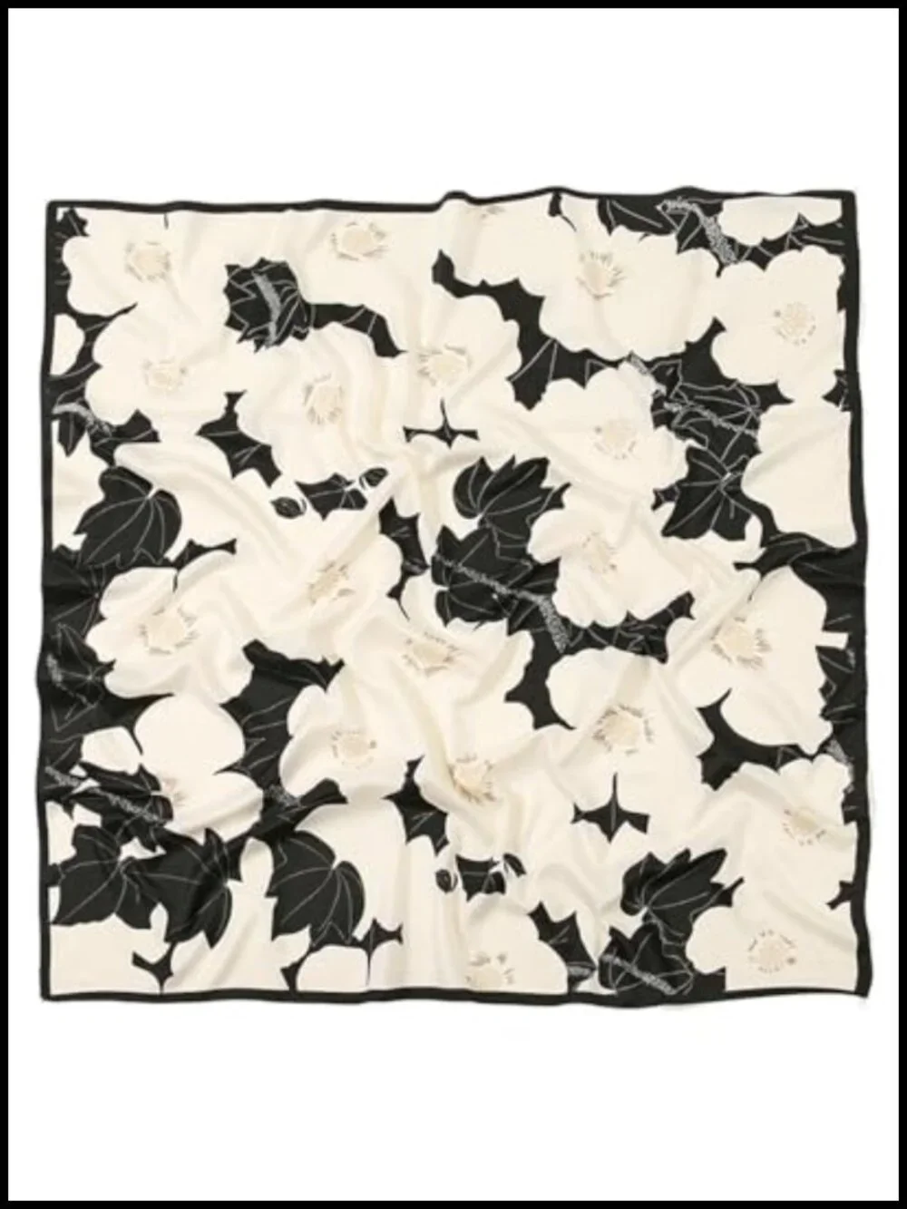 Large Square Satin Head Scarf Hair Bandana Wrap Neck Scarf Lightweight Polyester